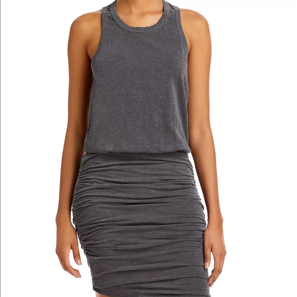 Sundry sleeveless, ruched, racer back dress.